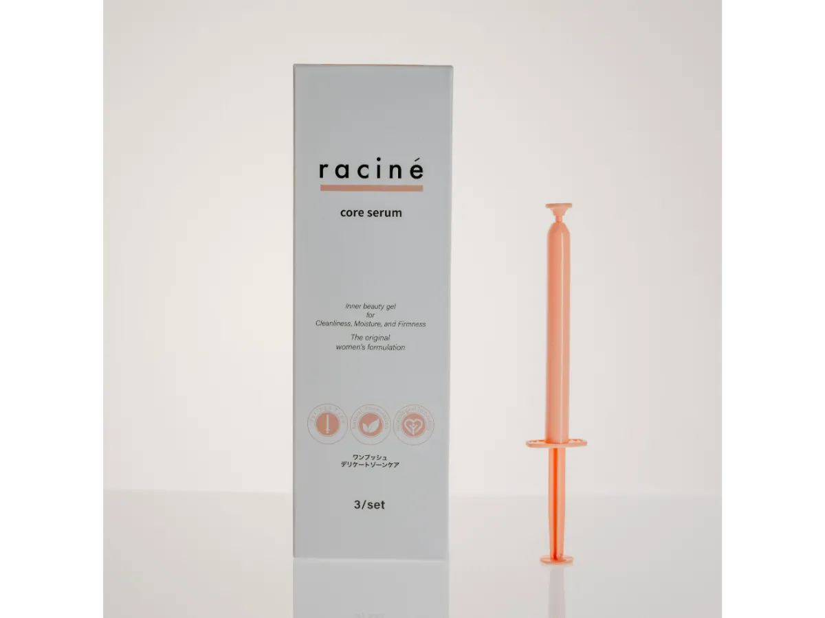 raciné -core serum- 膣の常在菌バランスを整え、トラブルのない健康な状態へ導きます。 ラクトバチルス菌培養液、ヒト幹細胞培養液、ヒアルロン酸配合で内側からあふれる美しさへ。